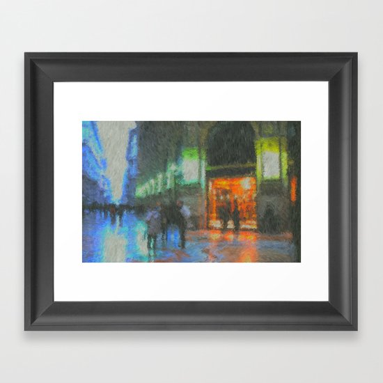 Streets of Milan Framed Art Print