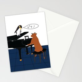 Piano Cow Stationery Cards