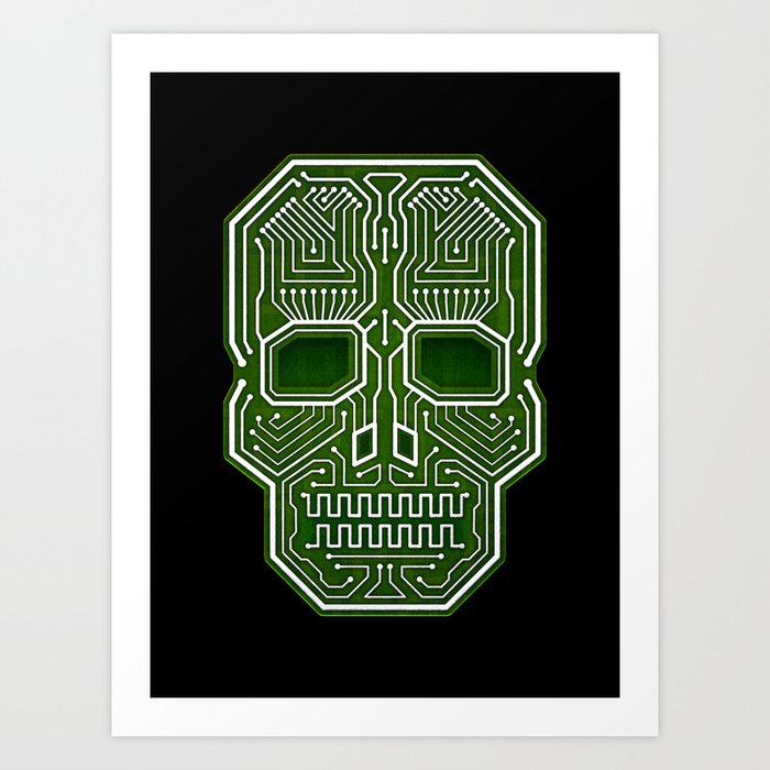 Skull Hacker (isolated version) Art Print