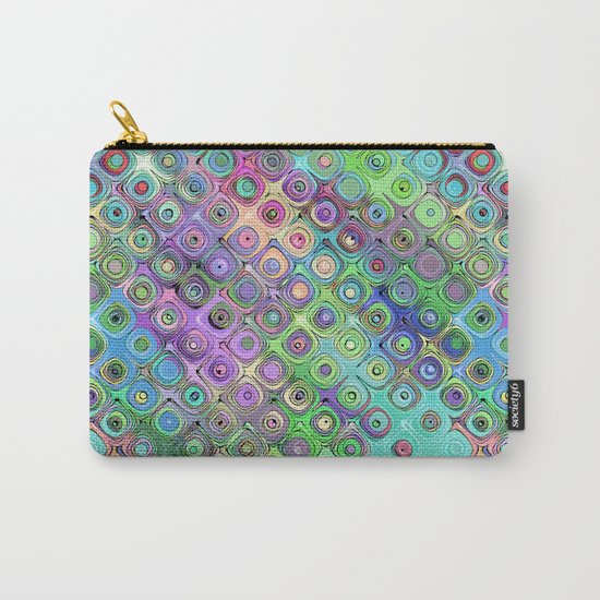 Abstract Pattern of Colorful Shapes Carry-All Pouch