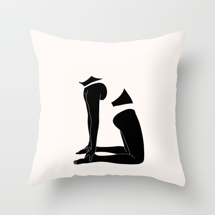 Silhouette Pose - Francine Throw Pillow