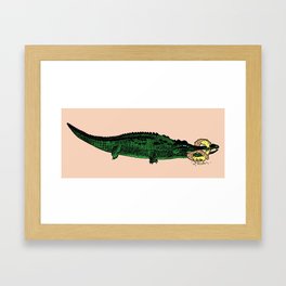 Pretzel Croc Framed Art Print