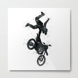 Motocross Boy One-Handed Trick Metal Print