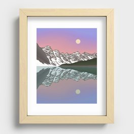 Moraine Moonrise Recessed Framed Print