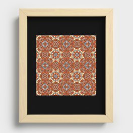 Brown Persian Mosaic Recessed Framed Print