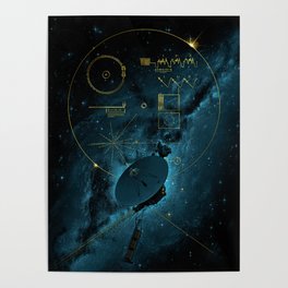 Voyager and the Golden Record - Space | Science | Sagan Poster