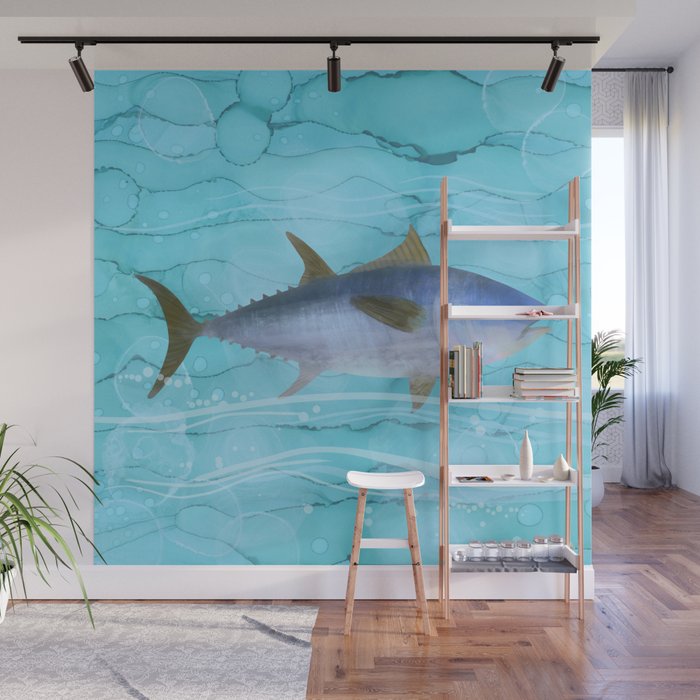 Atlantic Bluefin Tuna Fish - the fisherman's big catch Wall Mural