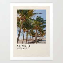 palm trees cxxvii (3) / cancún, méxico Art Print