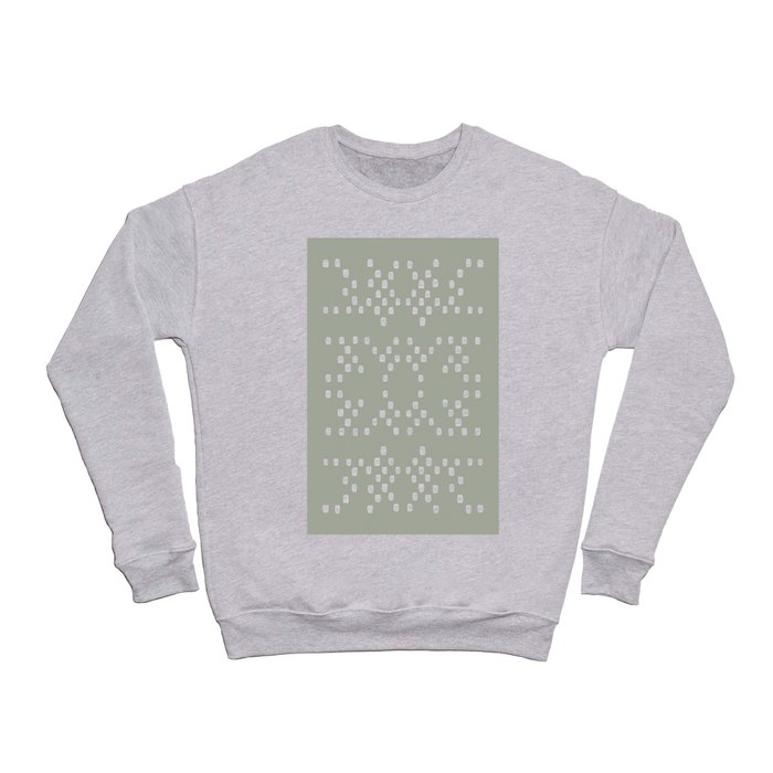 Sage green minimalist dots pattern Crewneck Sweatshirt