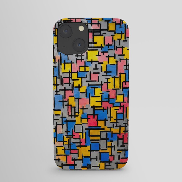 Piet Mondrian (Dutch, 1872-1944) - Composition (Compositie) - 1916 - De Stijl (Neoplasticism), Cubism - Abstract, Geometric Abstraction - Oil on canvas - Digitally Enhanced Version - iPhone Case