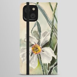 Daffodils Watercolor Painting iPhone Wallet Case