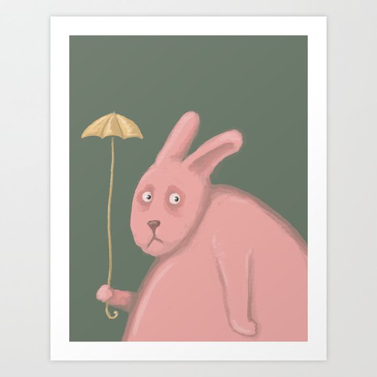 Sad Bunny Art Print