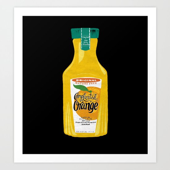 Complicated Orange Art Print