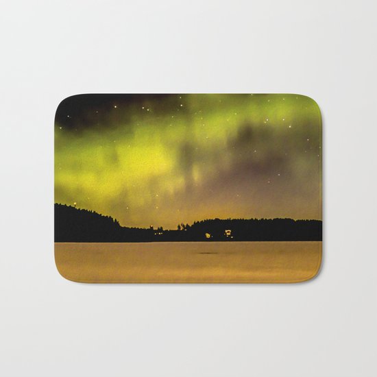 Northern Lights Fill The Sky Bath Mat