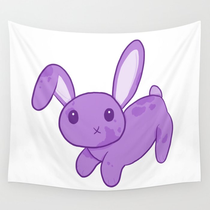Purple Bunny Wall Tapestry