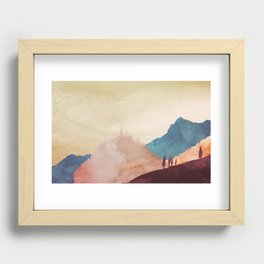 Abstract Mountainscape  Recessed Framed Print