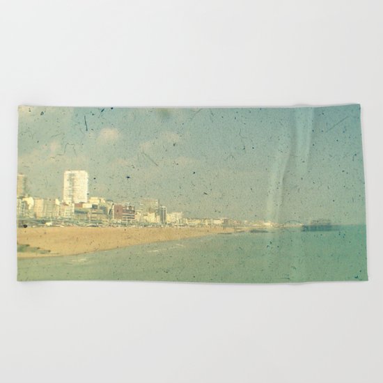 City by the Sea Beach Towel