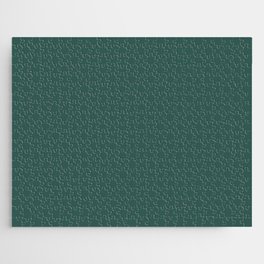 Dark Green Solid Color Pantone Posy Green 18-5616 TCX Shades of Blue-green Hues Jigsaw Puzzle