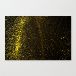 Abstract yellow glowing particles Canvas Print