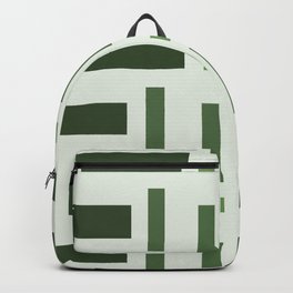 Pattern of Squares in Green "Paper drawings / paintings" Backpack