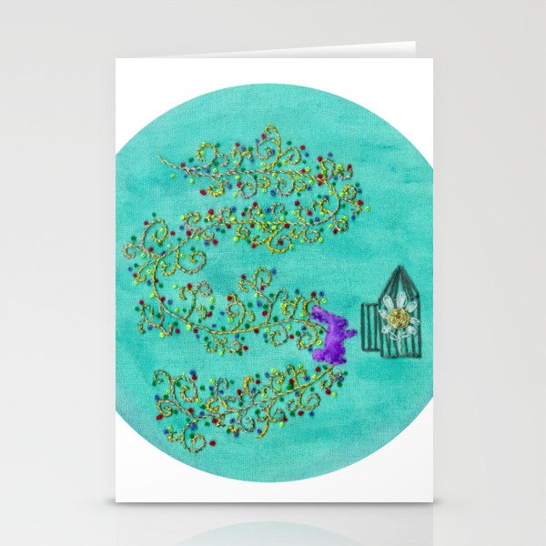 Lost and Found Woodland Garden Embroidery Stationery Cards