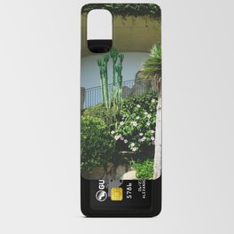 Pretty garden in French Riviera | Cactus, Hibiscus flowers and palm tree Android Card Case