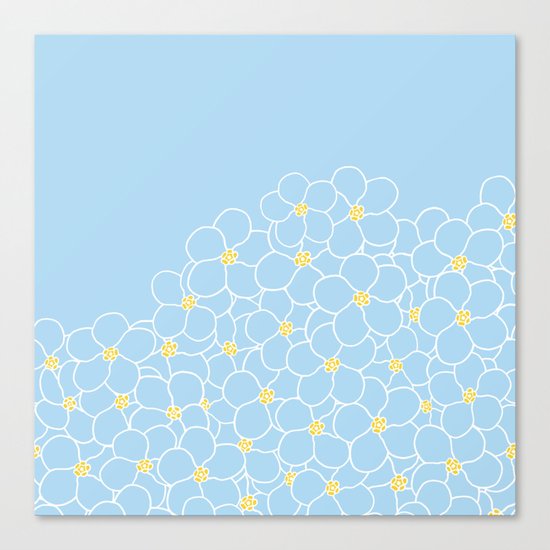 Forget Me Knot Blue Boarder Canvas Print