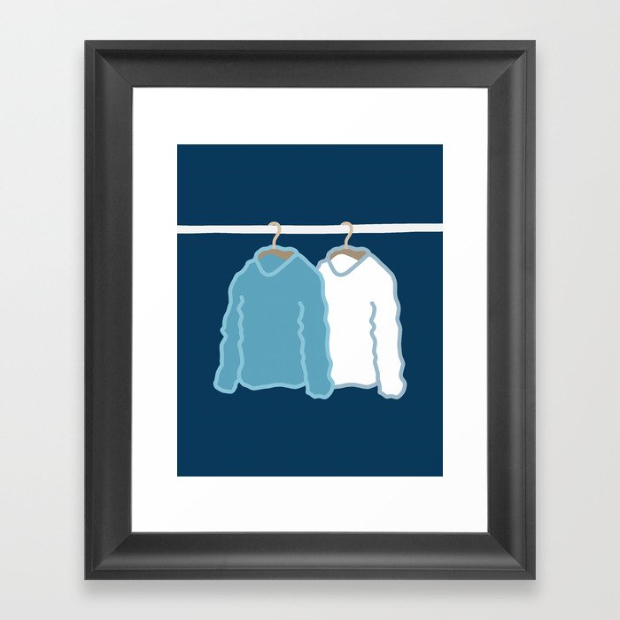Hang clothes 2 Framed Art Print