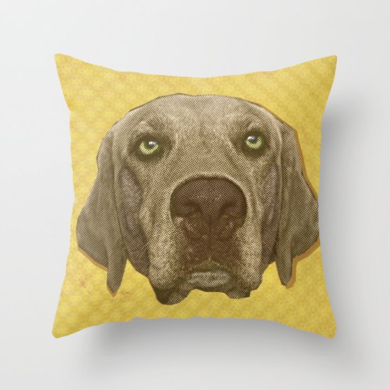 Golden Lab Print Throw Pillow