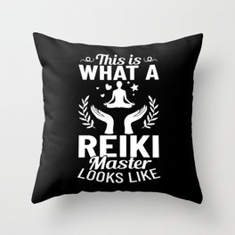 Reiki Healer Energy Healing Music Master Stone Throw Pillow
