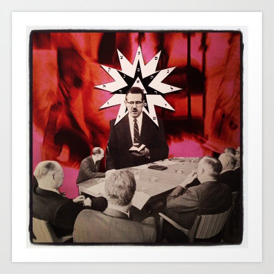 White Collar Witchery Art Print