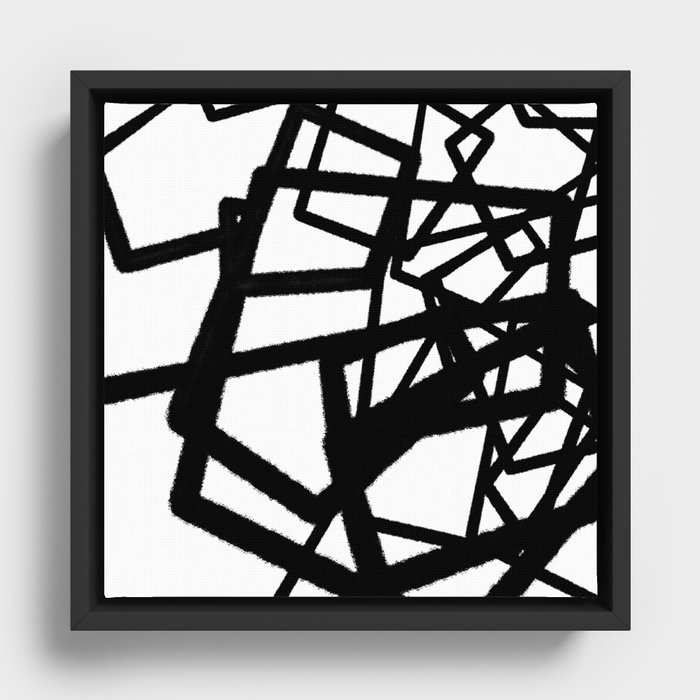 Minimal Drawing. Abstract 224. Framed Canvas