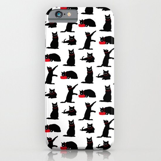 Cats Black on White iPhone & iPod Case