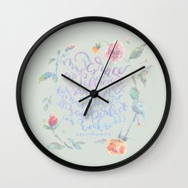 My Grace is Sufficient - 2 Corinthians 12:9 / sage Wall Clock