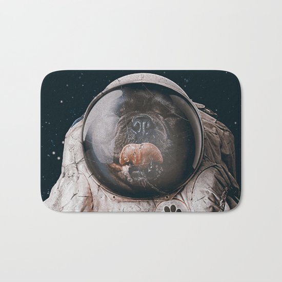 Space Dog Bath Mat