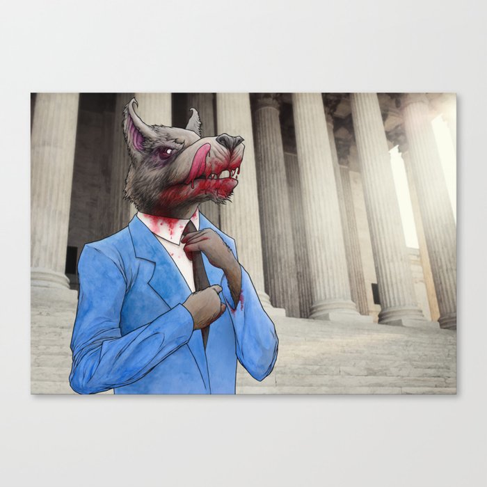 The Wolf Of Wall Street Canvas Print By Awolfillustrations Society6