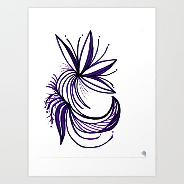 Purple Rush Swiral Art Print