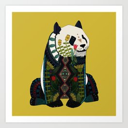 panda ochre Art Print