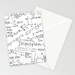 Math Geek Print, Math Equation Pattern Stationery Card