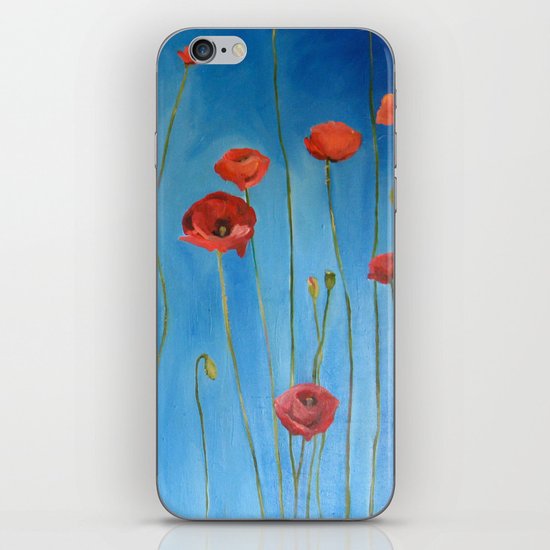 Blue Poppies iPhone & iPod Skin
