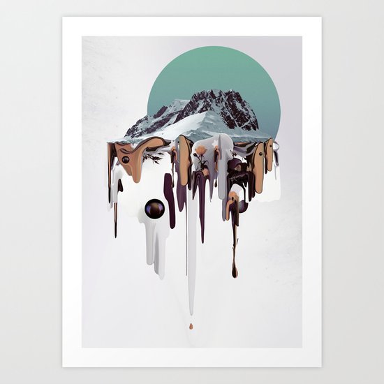 Oozing Mountain Art Print