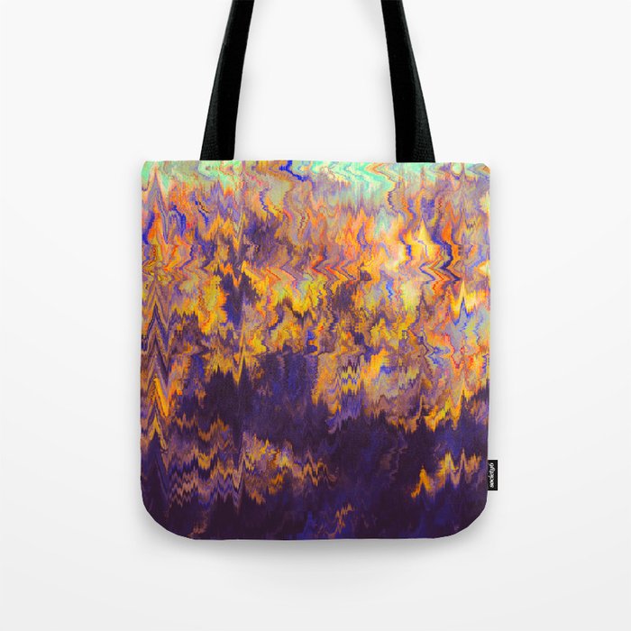 Distorted Orange Brown Abstract Tote Bag