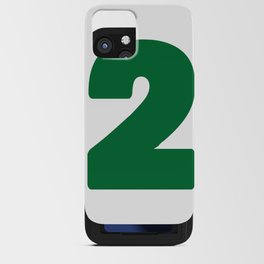 2 (Olive & White Number) iPhone Card Case