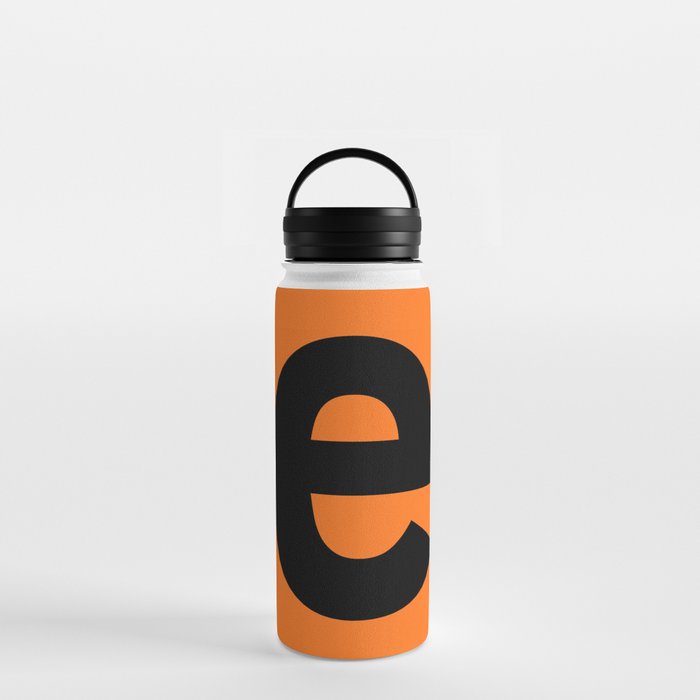 letter E (Black & Orange) Water Bottle