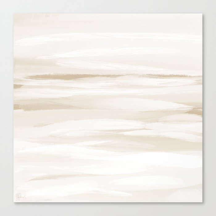 Dunes 11 - Abstract Modern - Beige Cream White Greige Tan Desert Sand Gray Canvas Print