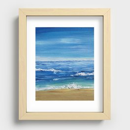 Acrylic Ocean Beach Recessed Framed Print