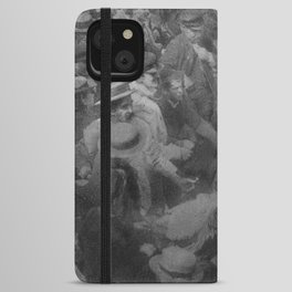 The Crowd, 1910 gum bichromate photographic process black and white photograph by Robert Demachy iPhone Wallet Case
