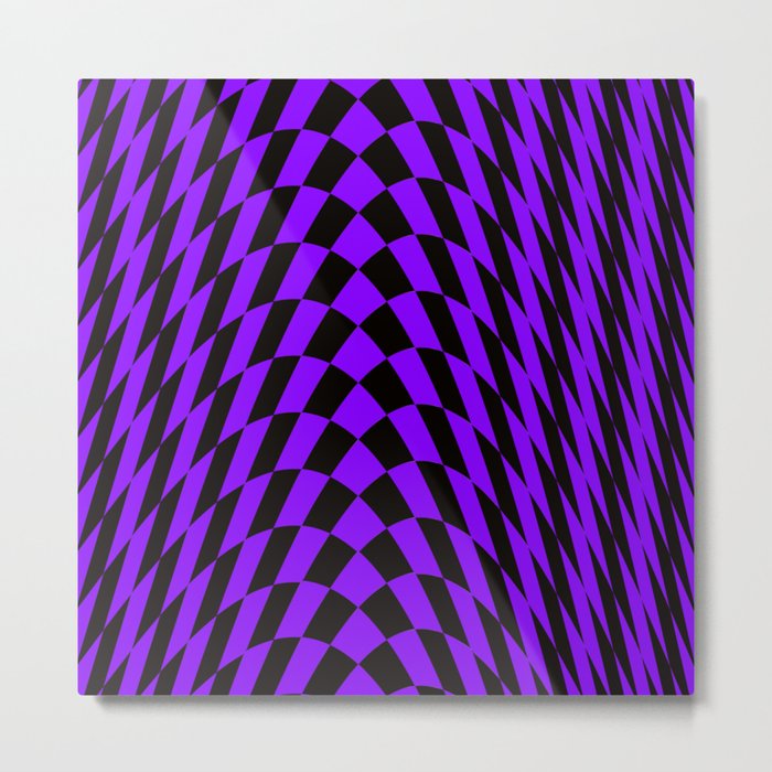 Purple checkered streak Metal Print