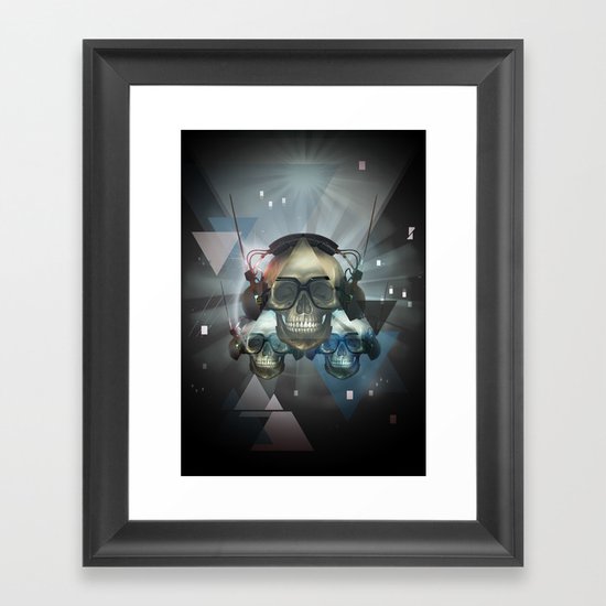 Pyramid skulls Framed Art Print