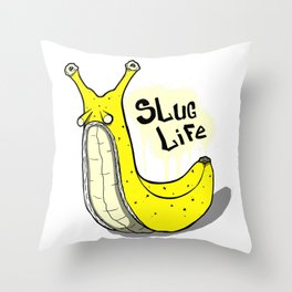 Banana Slug Throw Pillow